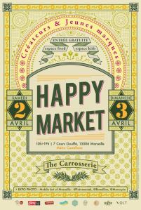 marseillefaitmaison-marseille-happy market- marché de créateurs-made in marseille-made in sud-créateurs-faitmaison-fait main-la carrosserie-affiche